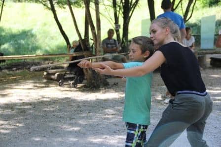 Tir au propulseur enfant
